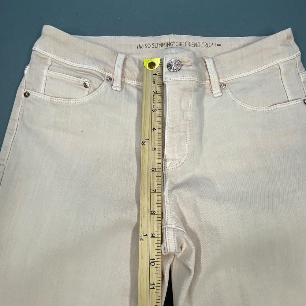 Chico's Pink So Slimming Girlfriend Crop Jeans Women 00 - Picture 9 of 10